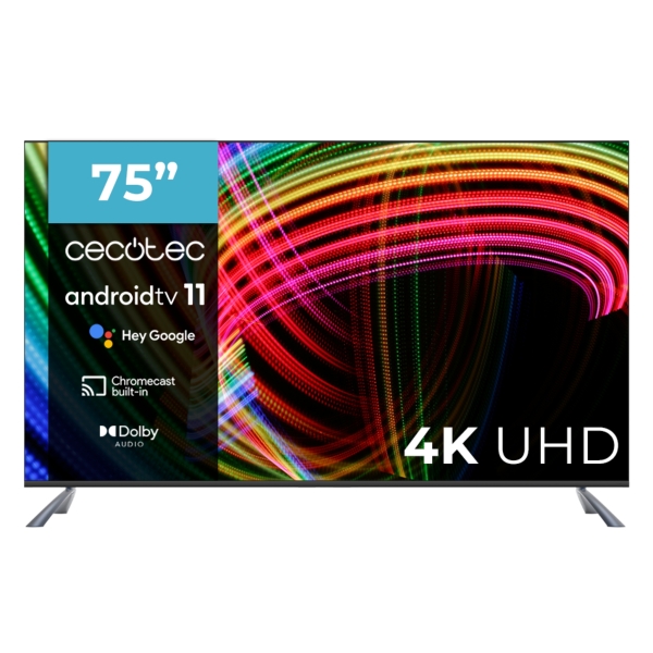 Cecotec A3 series ALU30075S Televisor Smart TV de 75" LED 4K UHD - Android TV 11 - Dolby Vision and