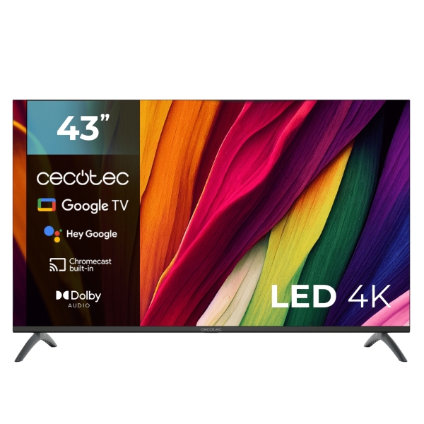 Cecotec A4 Series ALU40043S Televisor Smart TV sin Marco de 43" LED con Resolucion 4K UHD - Procesad