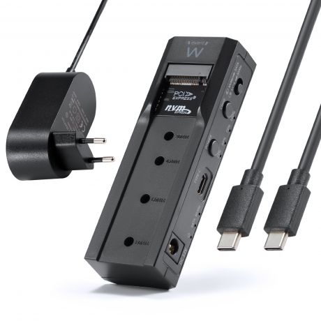 [EW7065] Ewent Clonador Doble Bahia - HDD/NVMe M2 - USB-C 3.2 Gen2 - Indicador LED - Conversor a SATA - Color