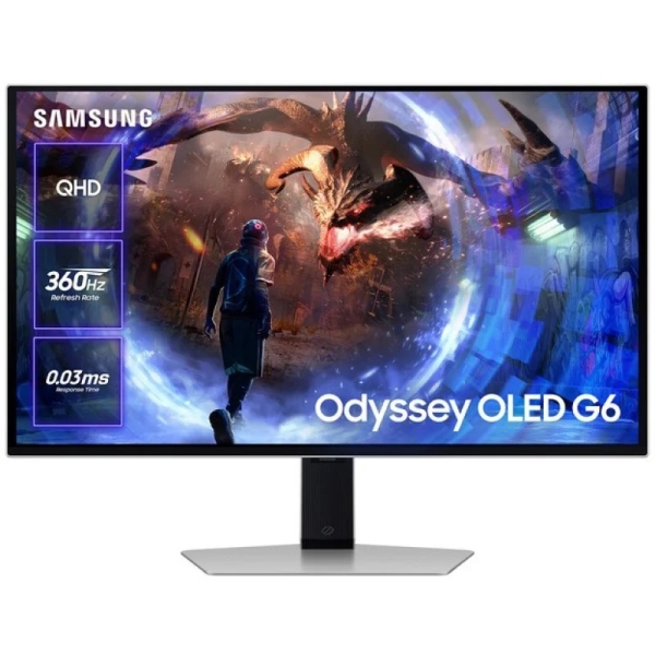 [LS27DG602SUXEN] Samsung Odyssey G6 Monitor Gaming 27" OLED QHD 360Hz FreeSync Premium Pro HDR - Respuesta 0.3ms - Re