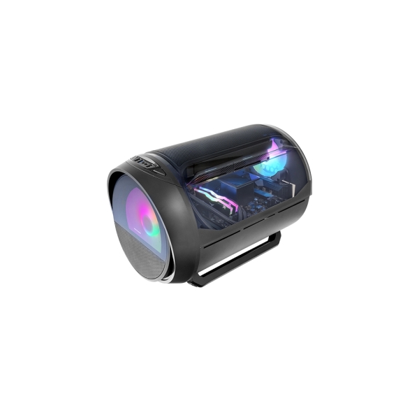 Mars Gaming MC-CYLON Minitorre Ultracompacta - Ventilador Frontal RGB Chroma de 200mm - Ventilador T