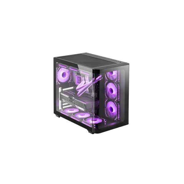 Mars Gaming MC-FUSION Caja Torre ATX - Cristal Templado Curvo Continuo - Soporta Refrigeracion Liqui