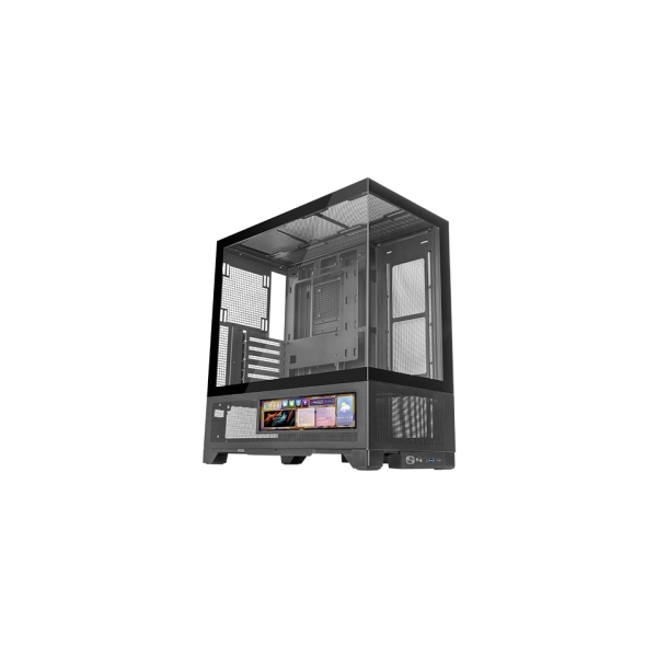 Mars Gaming MC-LCDX Caja Torre ATX - Pantalla IPS de 9.6” Personalizable - Cristal Templado Curvo Co