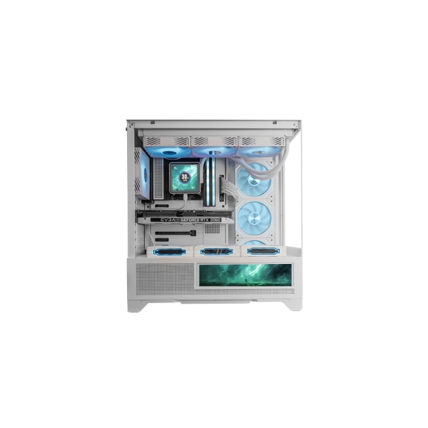 Mars Gaming MC-LCDX Caja Torre ATX - Pantalla IPS de 9.6” Personalizable - Cristal Templado Curvo Co