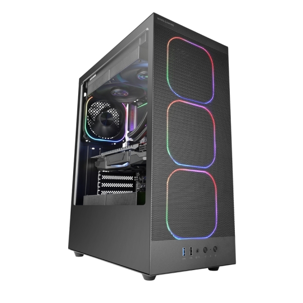 Mars Gaming MC-NEBULA Caja Torre ATX - Cristal Templado Lateral - 4 Ventiladores ARGB de 120mm - Mal