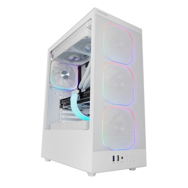 Mars Gaming MC-NEBULA Caja Torre ATX - Cristal Templado Lateral - 4 Ventiladores ARGB de 120mm - Mal