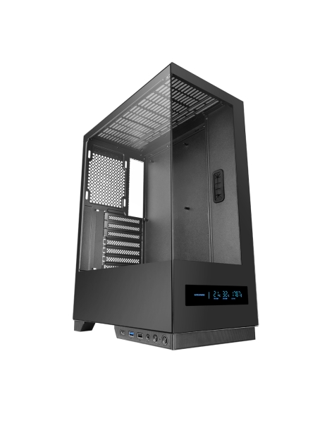 Mars Gaming MC-PULSAR Caja Torre ATX - Doble Cristal Templado - Pantalla LCD - Gestion de Cables - 4