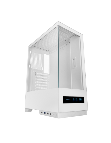 Mars Gaming MC-PULSAR Caja Torre ATX - Doble Cristal Templado - Pantalla LCD - Gestion de Cables - 4