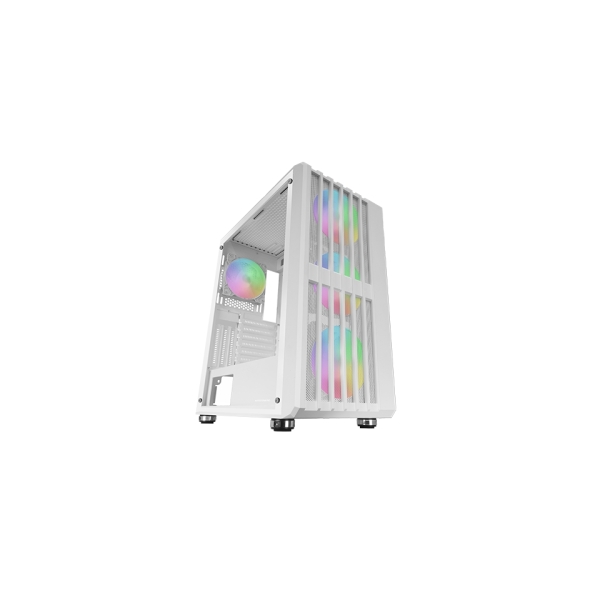 Mars Gaming MC-VAULT Caja Torre ATX - 4 Ventiladores de 120mm ARGB - Ventana Lateral de Cristal Temp
