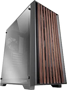 Mars Gaming MC-WOODC Caja Torre ATX - Ventilador FDB de 120mm - Panel de Cristal Cromado - Soporta R