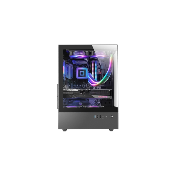 Mars Gaming MC-XO Caja Torre ATX - Ventilador de 120mm FRGB Trasero - Refrigeracion Sidecool - Doble