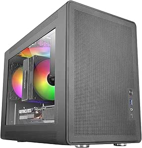 Mars Gaming MC-XPS Minitorre Ultracompacta - Ventilador de 120mm FRGB Trasero - Soporte MicroATX/Min