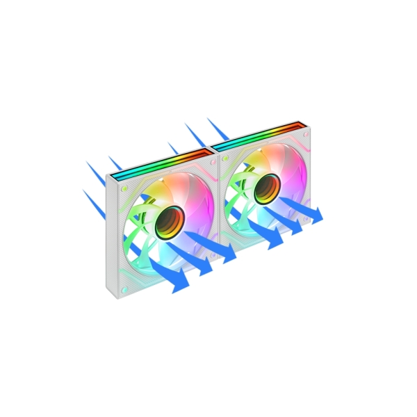 Mars Gaming MF-3DPROX2R Pack de 2 Ventiladores de 120mm - Iluminacion ARGB Infinity Mirror 360º - Si