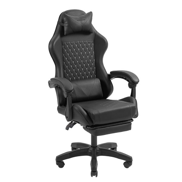 Mars Gaming MGC-X Silla Gaming Ergonomica - Reposapies Extensible - Cojines Lumbar y Cervical - 660x