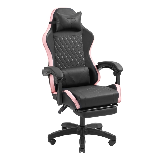 Mars Gaming MGC-X Silla Gaming Ergonomica - Reposapies Extensible - Cojines Lumbar y Cervical - 660x