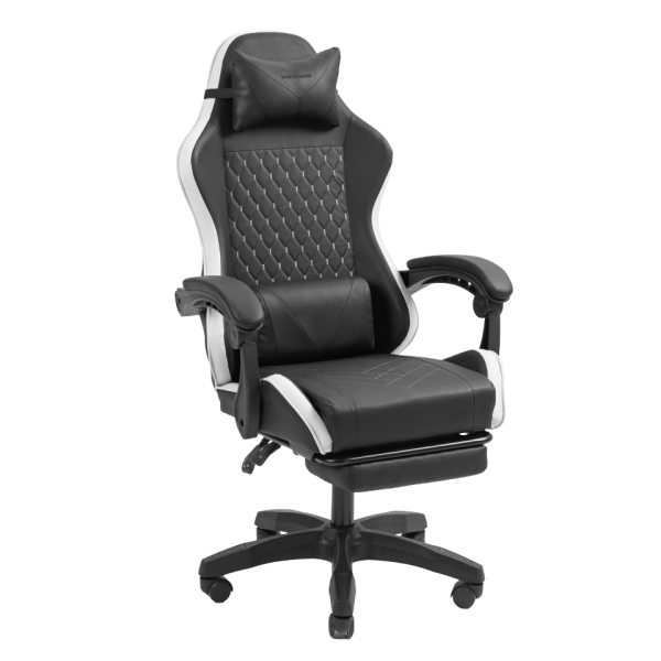 Mars Gaming MGC-X Silla Gaming Ergonomica - Reposapies Extensible - Cojines Lumbar y Cervical - 660x