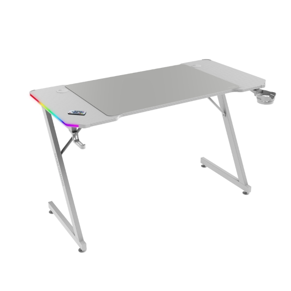 [MGDX120RGBW] Mars Gaming MGD-X120RGB Mesa Gaming - Iluminacion ARGB con Mando - Soportes Auriculares y Bebidas -