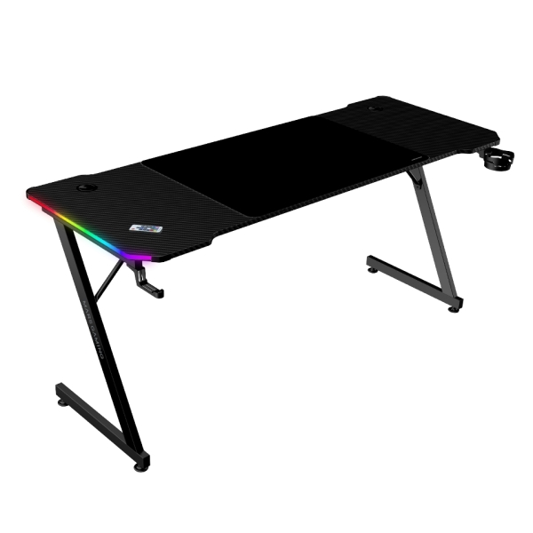 Mars Gaming MGD-X160RGB Mesa Gaming - Iluminacion ARGB con Mando - Soportes Auriculares y Bebidas -