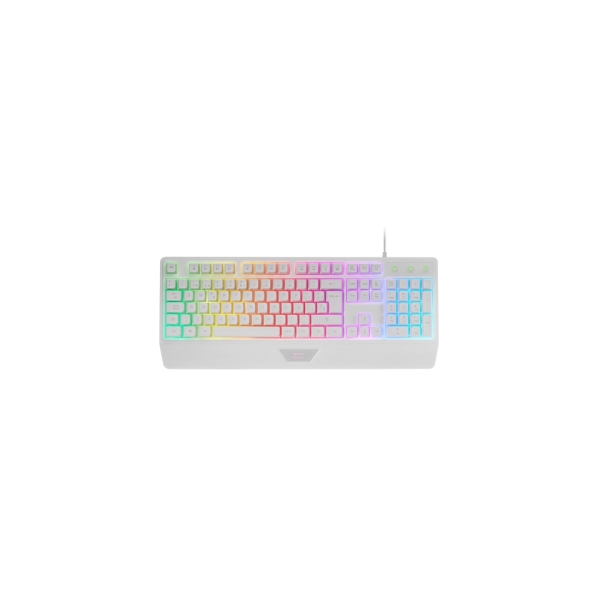 Mars Gaming MK124 Teclado Completo Hibrido H-Mech - Almohadilla Integrada - Disposicion QWERTY ES -