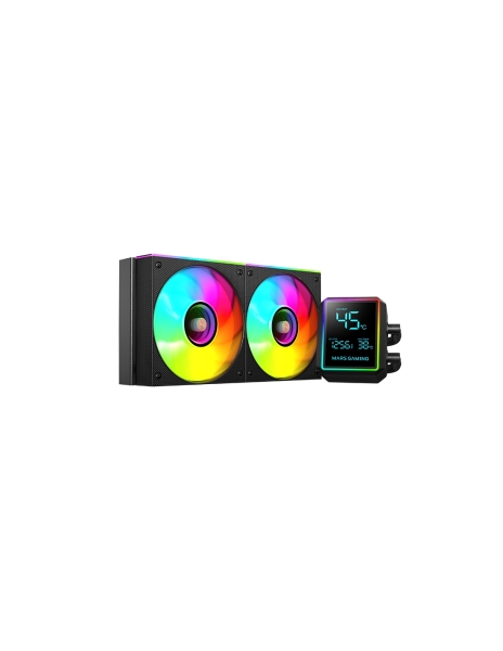 [MLLCDPRO240] Mars Gaming ML-LCDPRO240 Kit de Refrigeracion Liquida - Potencia 500W - Pantalla LCD 2.8" - Bomba Op