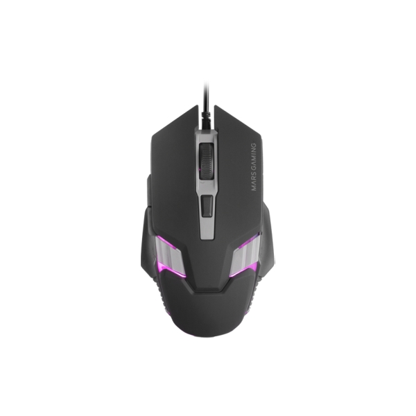 Mars Gaming MM024 Raton Gaming Optico - Sensor 4000dpi - Switches HUANO - Iluminacion RGB - 127x73x3