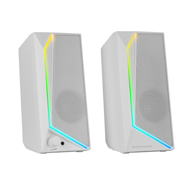 Mars Gaming MS72 Altavoces Gaming de 15W - Luces RGB - Jack 3.5mm - Procesador de Sonido DSP - 178x7