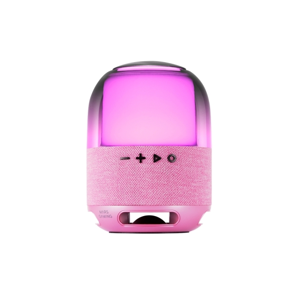 Mars Gaming MS-FLOW Altavoz Bluetooth de 15W - Luces RGB 360 Grados - Bateria de 2000mAh - Compacto