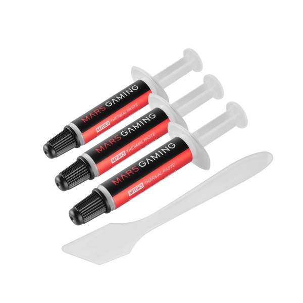 [MT0X3] Mars Gaming MT0X3 Pack de 3 Jeringas de Pasta Termica - Soporta hasta 280ºC - Espatula Incluida - 1g