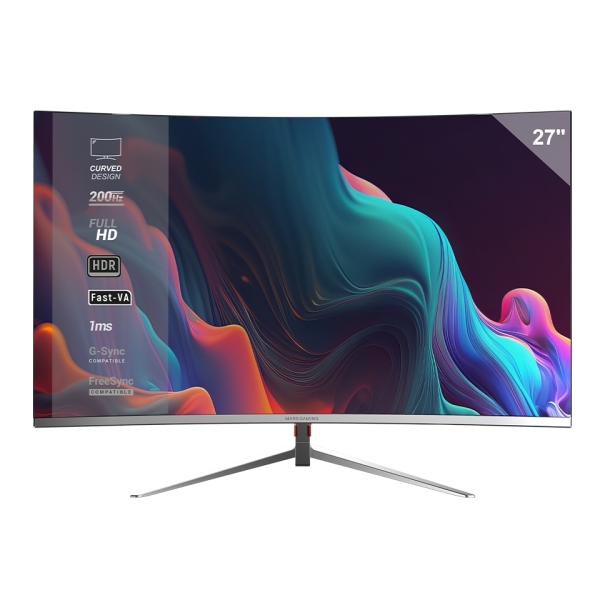 [MV27CW] Mars Gaming MV-27C Monitor Curvo de 27" FullHD 200Hz - Respuesta 1ms - Compatible con FreeSync y G-S
