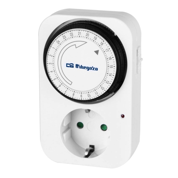 [PG 02] Orbegozo PG 02 Programador 24 Horas - Potencia hasta 3500W - Uso Facil e Intuitivo - Intervalos de 1