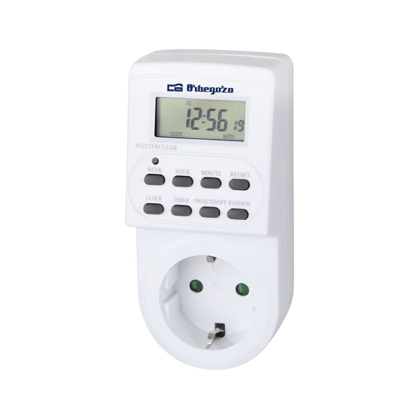 [PG 20] Orbegozo PG 20 Programador Digital Semanal - Potencia hasta 3600W - Funcion Aleatoria - Uso Facil e