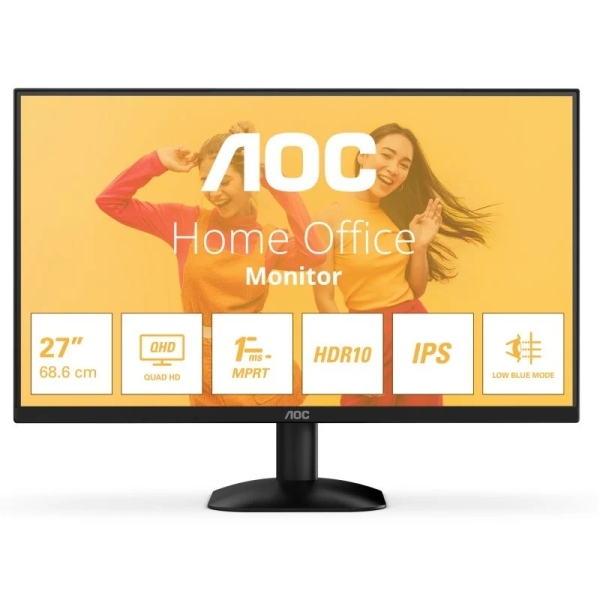 [Q27B35E] AOC Q27B35E Monitor 27" LED IPS QHD 75Hz HDR10 - Respuesta 1ms - HDMI, DisplayPort - VESA 100x100mm