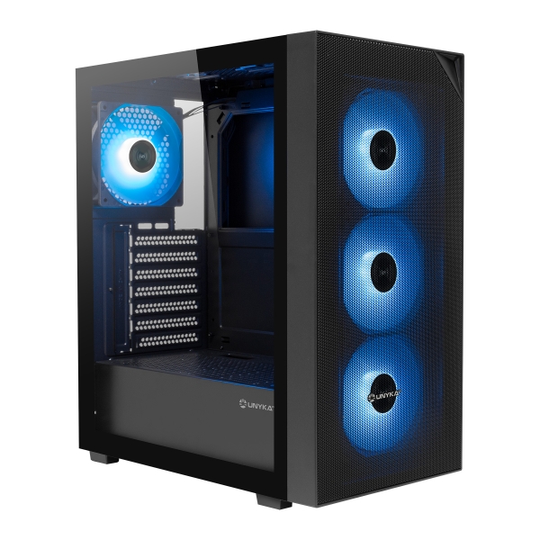 [UK121805] Unykach Revelat Mesh Compact Edition Caja ATX, Micro ATX, ITX - Lateral de Vidrio Templado - 3.5", 2