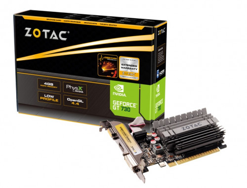 [ZT-71115-20L] Zotac GeForce GT 730 Tarjeta Grafica 4GB GDDR3 HDMI, DVI-D, VGA