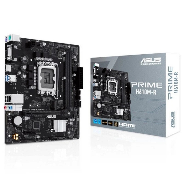 Asus Prime H610M-R-SI Placa Base Intel1700 2x DDR5 - HDMI, M.2, PCIe4.0, 4x Sata III, USB 3.2, Micro
