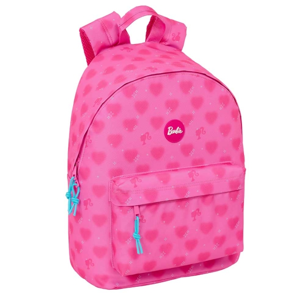 Safta Barbie Corazones Mochila para Portatil hasta 14.1" - Interior Acolchado - Bolsillo para Tablet