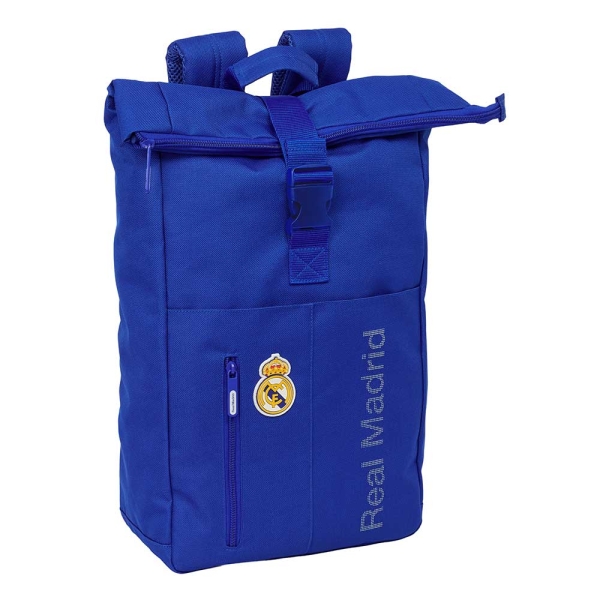 Safta Real Madrid Mochila para Portatil hasta 15.6" - Cremallera - Interior Acolchado - Bolsillo Fro