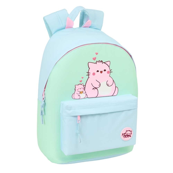 Safta Pembe The Pink Cat Mochila para Portatil hasta 14.1" - Bolsillo para Tablet - Tirador Doble -