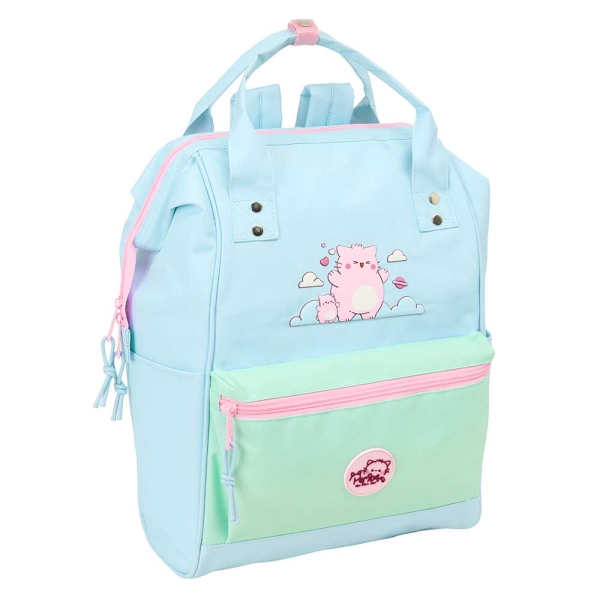 Safta Pembe The Pink Cat Mochila para Portatil hasta 13" - Bolsillo con Cremallera - Asas Superiores