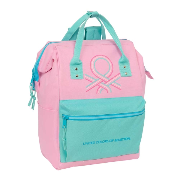 Safta Benetton Dolce Mochila para Portatil hasta 13" - Bolsillo con Cremallera - Asas Superiores - C