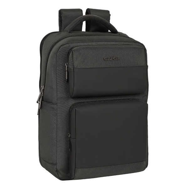 Safta Business Mochila para Portatil hasta 15.6" - Conector USB - Portabotellas - Bolsillos Frontale