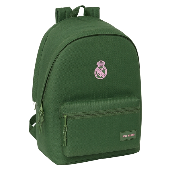 Safta Real Madrid Chica Caqui Mochila para Portatil hasta 15.6" - Conector USB - Acolchado en Espald