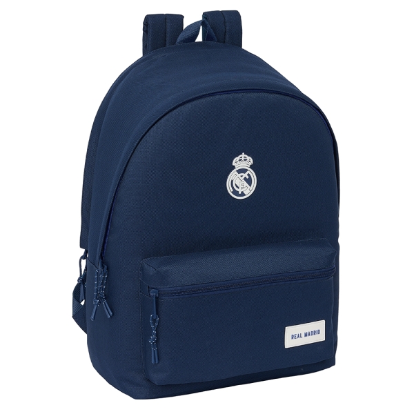 Safta Real Madrid Chica Marino Mochila para Portatil hasta 15.6" - Alojamiento Antirrobo - Conector