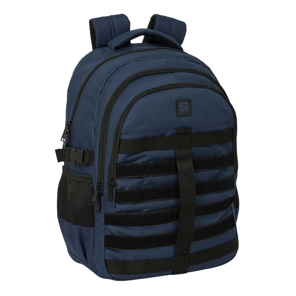 Safta Mochila para Portatil hasta 15.6" - Cremalleras Bidireccionales - Antirrobo - Cintas Ajustable