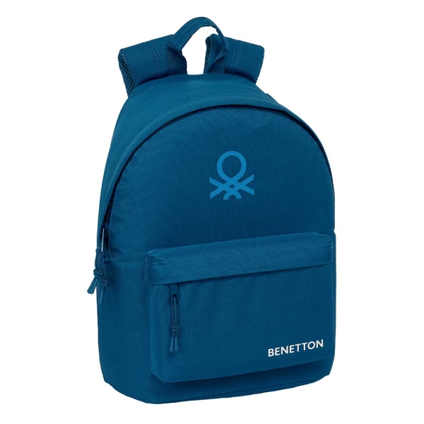 Safta Benetton Basics Marino Mochila para Portatil hasta 14.1" - Bolsillo para Tablet - Tirador Dobl