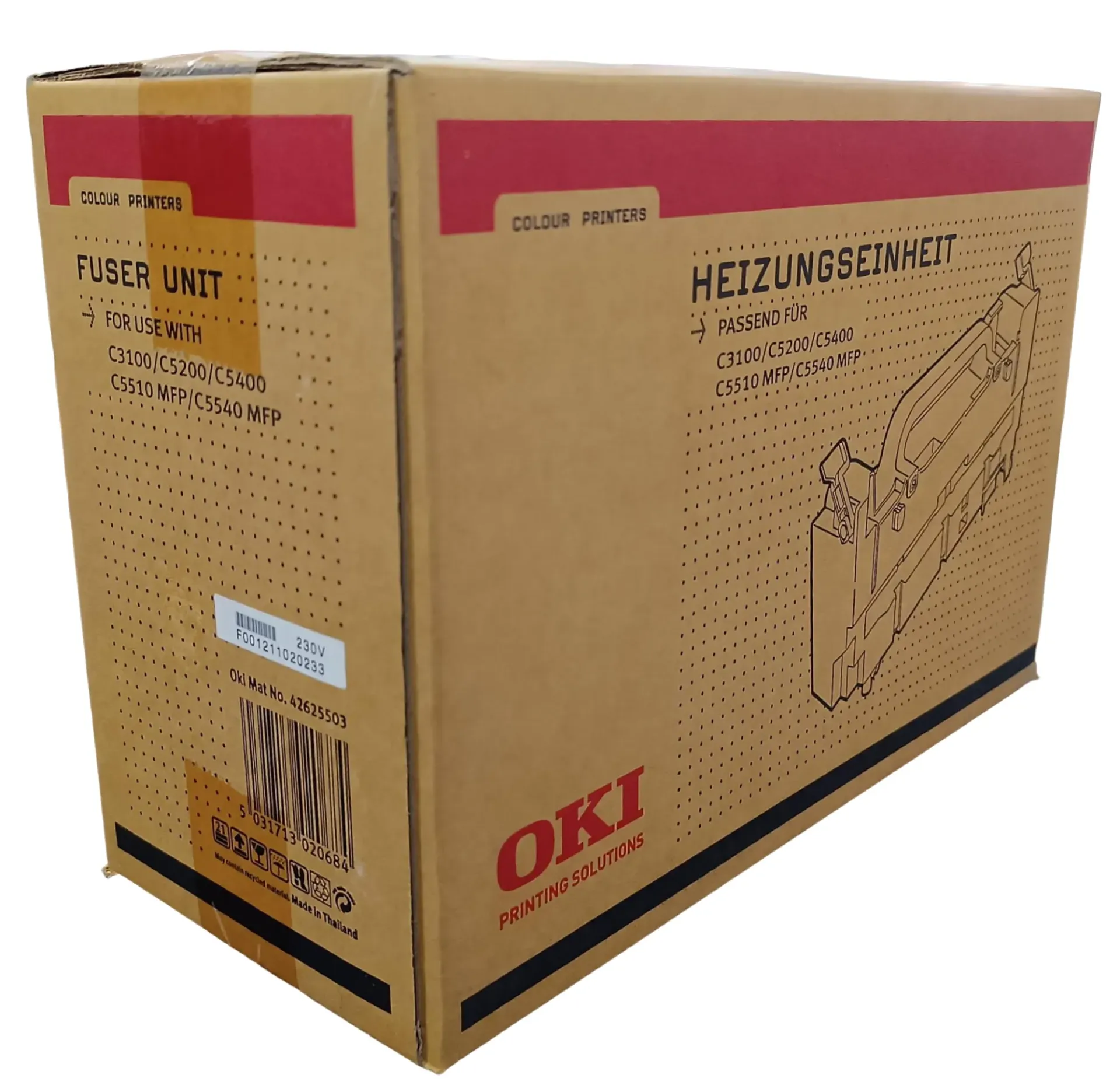[42625503] Unidad de Fusor OKI (C3100 / C5200 / C5400 / C5510 MFP / C5540 MFP)