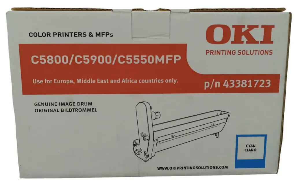Tambor de Imagen - Cian Original OKI (C5800 / C5900 / C5550MFP)