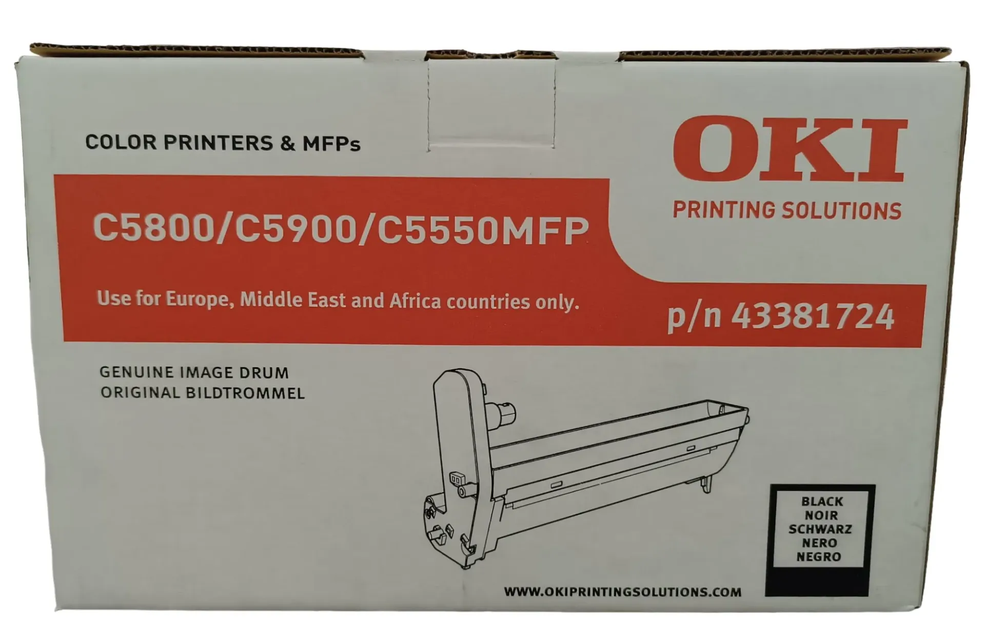 [43381724] Tambor de Imagen - Negro Original OKI (C5800 / C5900 / C5550MFP)